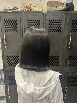 アチーブ ヘア デザイン(achieve hair design) 外国人風カラー切りっぱなしミディ アッシュカラー透明感