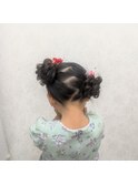 お子様ヘアセット　ツイン