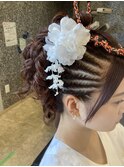 編み込みスタイル