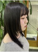 ナチュラルな黒染めスタイル