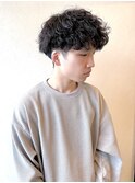 松本緩めシャドウパーマ波巻きパーマツイストスパイラルパーマ