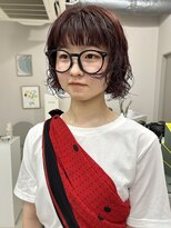 ジュール(JOULE'S)&nbsp;ボブパーマ×ボルドーカラー