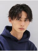 波巻パーマ×アップバング×ダークブラウン