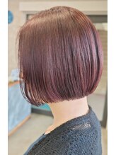レトア(Letoa) ブリーチ無し髪質改善カラー×前下がりボブ