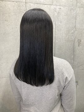 日々 大阪梅田(Hibi) 酸性ストレート暗髪ダークグレージュ〈大阪/梅田/髪質改善〉