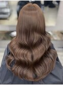 クラゲヘアー/小顔に見せるヘア/ココアベージュ/栄
