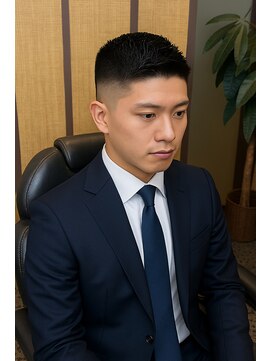 濡れパン（アイロンパーマ・コテパーマ）＋フェードカット