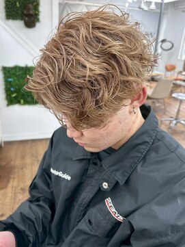 メンズパーマ20代30代40代メンズサロンブリーチパーマ