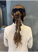 高めツインツイン編みおろし