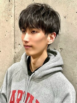 ヘアーアンドメイク ファット(Hair&Make PHAT) 爽やか黒髪メンズカットシースルーマッシュ束感ショート20代30代
