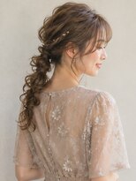 ドット ヘアー ジェム(dot.hair gem)&nbsp;編み下ろしポニー/ヘアアレンジ/お呼ばれアレンジ