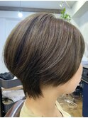 マロンショートボブ