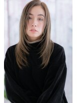 ミック 日暮里店(miq)&nbsp;グレージュカラーセンターパート◎レイヤーエアストレートa1