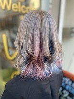 ラビス クローバー(Lovis clover) ホワイトベージュ ピンク アクアブルー ボブウルフ