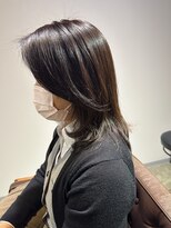 ワ ヘアー(wa-hair)&nbsp;伸ばしかけレイヤーカットセミロングミルクチョコレートカラー