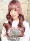 ペールピンク/ピンクカラー/ピンク／ハイトーン／韓国ヘア