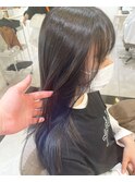 ネイビーインナーカラー