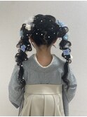 ふわふわツイン編みおろし♪