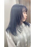 【*10代に人気*】ブルーカラー×レイヤーカット*