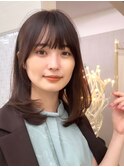 くびれヘア/レイヤーカット/前髪/顔まわり/20代/30代/銀座