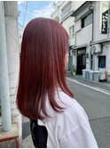 「RYOKO」#304050代ヘアスタイル   #ピンクレッド