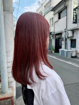 ヘアアートヒサ(HAIR ART hisa) 「RYOKO」#304050代ヘアスタイル   #ピンクレッド