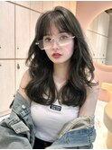 フェミニンロング×髪質改善韓国顔周りレイヤーカット[大宮]