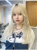 レイヤーカットハッシュカット韓国　成田