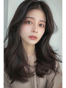 ルアナ(Luana) 韓国風かきあげレイヤーセミディ