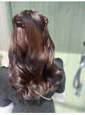 ハーフツイン/お呼ばれヘア/ヘアアレンジ
