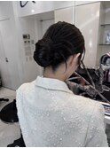 【藤岡】上品シニヨンアレンジ