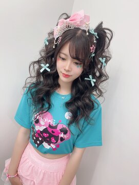 プリュス 名古屋(Plus) ナチュラルヘアセット/逆毛を入れない/ハーフツインテール