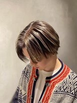 ノーヴァ バイ ボナ 前橋店(nova by bona) メンズミディアムボブツヤ感ハイライト似合わせカット