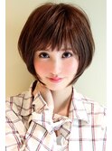 黒髪アッシュ☆シルキーバングが可愛いラフショート