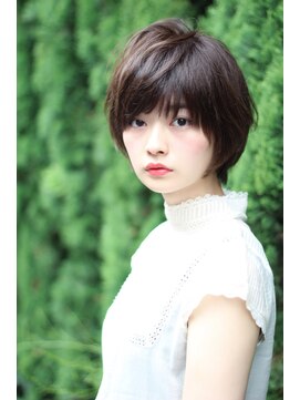 クーエフー(coo et fuu) ノーブルなシンプルショートボブ♪藤沢 ダークアッシュ束感