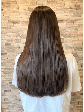 デュアリテ(dualite) 『 Aラインロング 透明感暗髪ミントベージュ 』