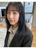 とろみカラー ラベンダーグレイ ストレートロブ