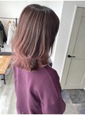 バレイヤージュ × コーラルピンク