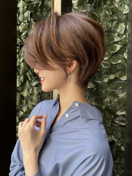 ジエクト 本店(The Ect) くびレイヤーピンクベージュ前髪マチルダボブインナーグレージュ
