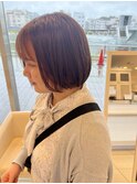 大人可愛い小顔前下がりボブ×ミニボブ20代30代　【篠崎】