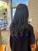ハナイ ヘアーデザイン(HANAI hair design)&nbsp;透け感ブラック×パープル