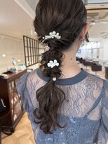 ヘアセット・ヘアアレンジ・ローポニー・結婚式・卒業式