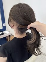 イヤリングカラーインナーカラーハイライトフェイスフレーミング