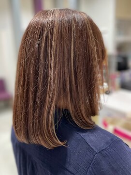 ヘアーカッティングガーデン ジャック モアザン 松山店 白髪ぼかしハイライト/大人女性/40代/50代/60代