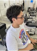 大人のスパイキーショートパーマ