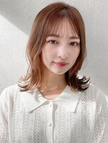 前髪 ネビージュ ボブルフ 黒髪 ワンレン 小顔 "