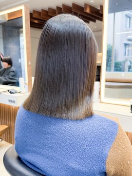 ロンド ロワール 門前仲町(Lond Loire) ボブショートボブ縮毛矯正ベージュグレージュ門前仲町