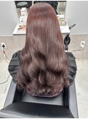 ブリーチなしピンクベージュ　透明感カラー春カラー髪質改善