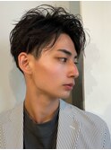 ショートパーマ ビジネスヘア