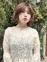 バートランド 白楽(Bertland)&nbsp;島田/ボブパーマ  白楽 ボブルフウェーブ くすみベージュ 春